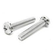 #10-32x3/4" 410 Stainless Steel External Tooth Sems Phillips Pan Head Machine Screws