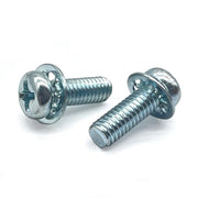 #6-32x1" Internal Tooth Sems Phillips Pan Head Machine Screws Zinc