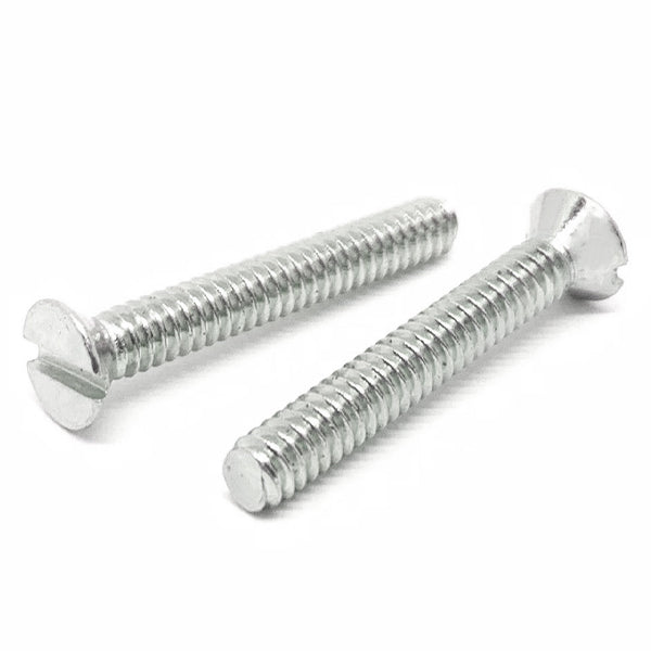 1/4-20x2-1/2" Stainless Steel Slotted Flat Head Machine Screws Steel