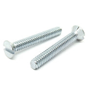 #10-24x1-1/4" Slotted Flat Head Machine Screws Steel Zinc
