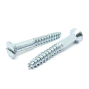 #10x4" Slotted Flat Head Wood Screws Zinc Clear