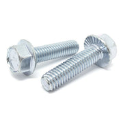 #6-32x7/8" Grade 5 Serrated Hex Flange Bolts Zinc Clear