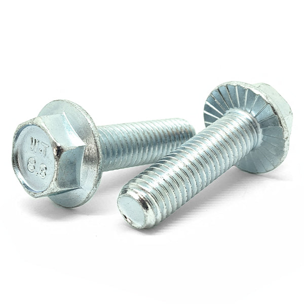 M10-1.5x30 Class 8.8 Hex Serrated Flange Bolts Zinc Clear