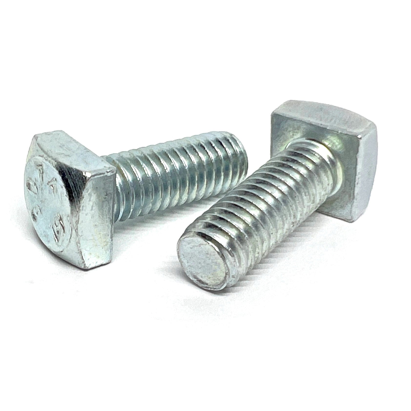 3/8"-16x1-1/4" Square Head Bolts Grade A307 Zinc Clear