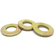1/4" SAE Grade L-9 Flat Washers USA Zinc Yellow