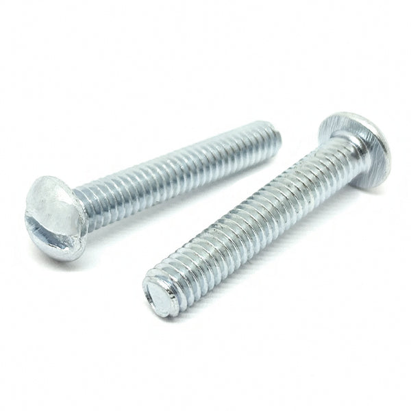 1/4-20X2-1/2" Slotted Round Head Machine Screws Steel Zinc