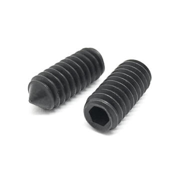 #6-32x3/4" Alloy Cone Point Allen Socket Set Screw Black Oxide