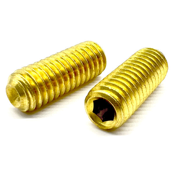 #8-32x1/2" Brass Cup Point Socket Set Screws