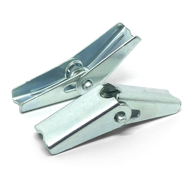 3/8"-16 Spring Wing Toggle Nuts Steel Zinc Clear