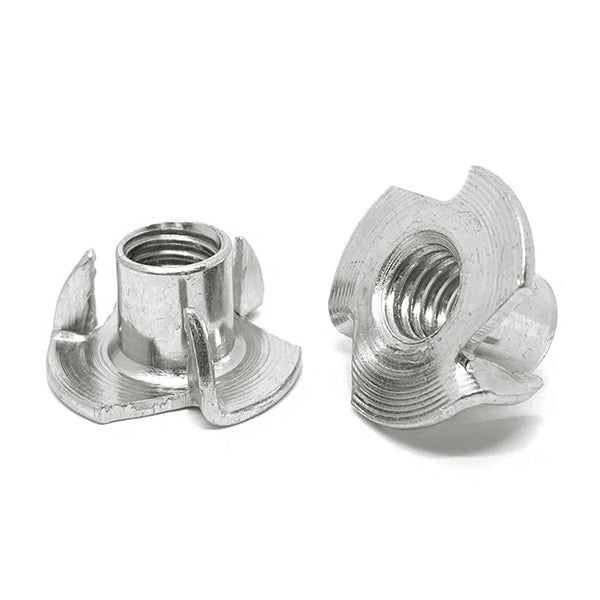 3/8"-16x7/16" 18-8 Stainless Steel 4 Prong T Nuts