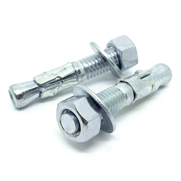 1/2-13x10" Wedge Anchor w/ Nut & Washer Zinc Clear Steel