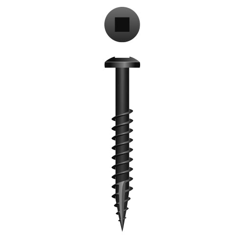 #6 Strong-Point Pan Head 6-20 x 1-1/2, SQ, Type '17', Black Oxide