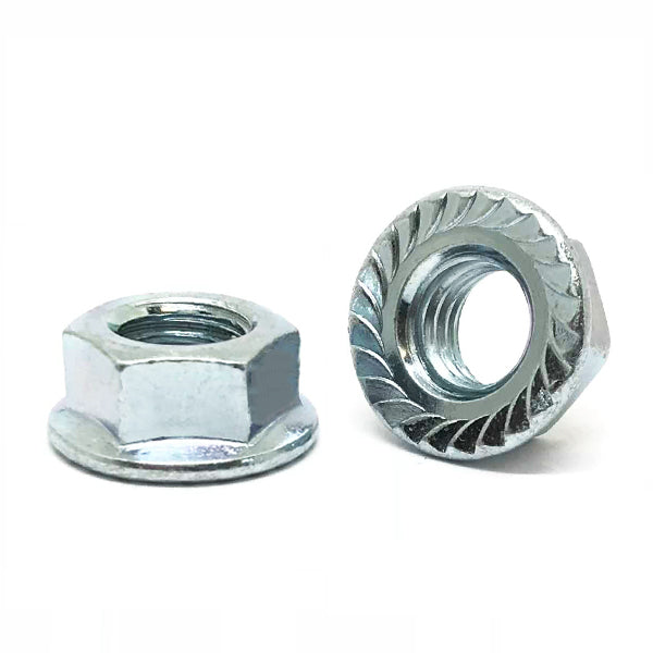 M10-1.5 Class 8 Serrated Hex Flange Nuts Zinc