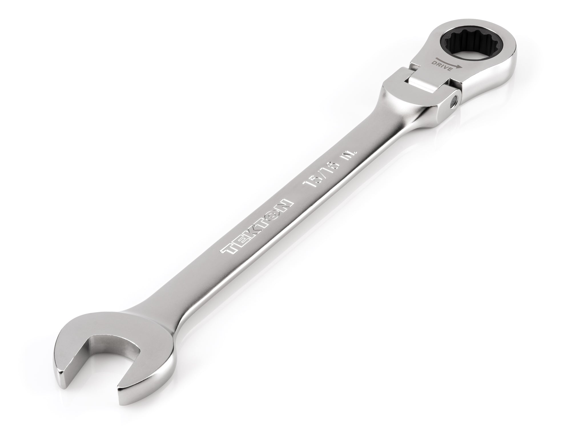 15/16 Inch Flex Head 12-Point Ratcheting Combination Wrench