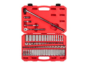 3/8 Inch Drive Shallow and Deep 12-Point Socket and Ratchet Set with Case, 73-Piece (1/4 - 1 in., 6 - 24 mm)