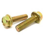 5/16-18X1-1/4"  Grade 5 Serrated Hex Flange Bolts Zinc Yellow
