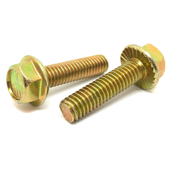 3/8-16x5/8"  Grade 5 Serrated Hex Flange Bolts Zinc Yellow