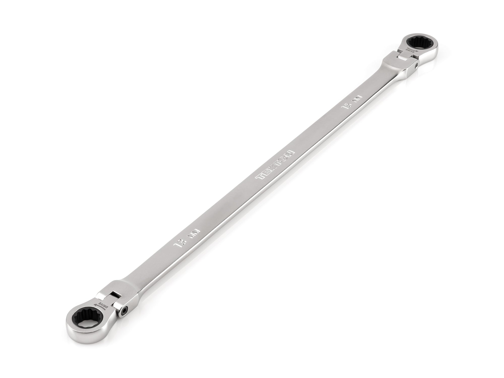13 x 15 mm Long Flex Head 12-Point Ratcheting Box End Wrench