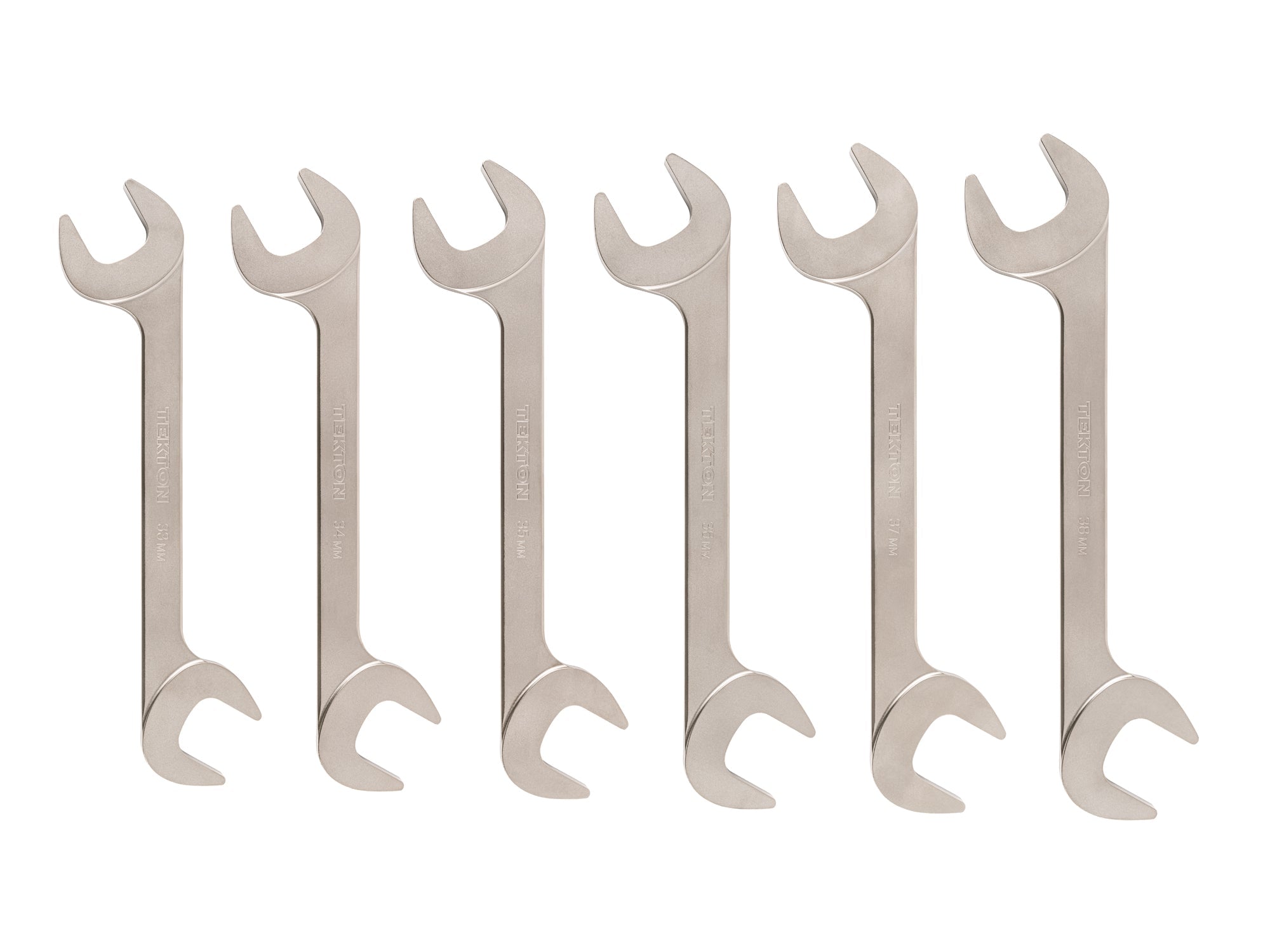 Angle Head Open End Wrench Set, 6-Piece (33-38 mm)